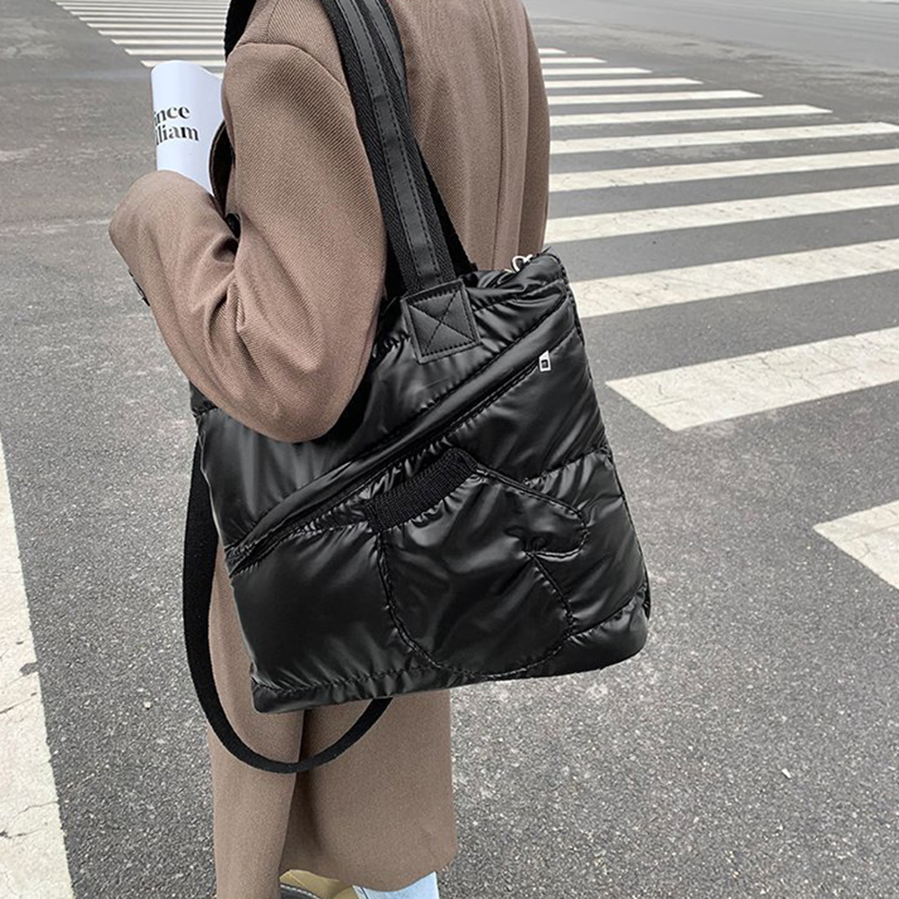 Women's Shoulder Bags Quilted Handbags Large Capacity Winter Fashion Cotton Padded Ladies Totes Female Shoulder Crossbody Bags