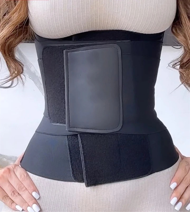 Sticky Type Hourglass Sauna Sweat Belt Workout Waist Trainer Compression Shirt Belly Girdles Corset Tops Shapewear Fajas 240701
