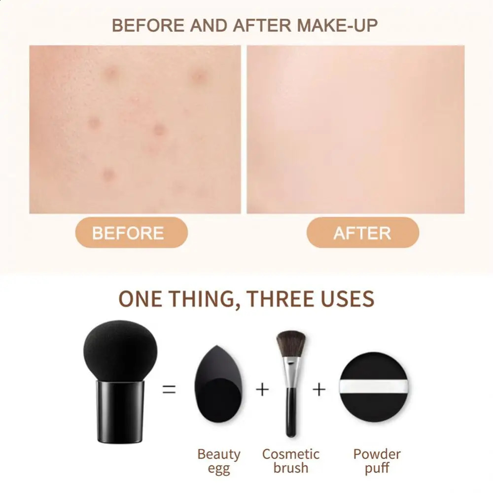 Mushroom Head Air Cushion CC Cream Natural Moisturizing Foundation Concealer Oil-control Makeup Cosmetics BB Cream 240701