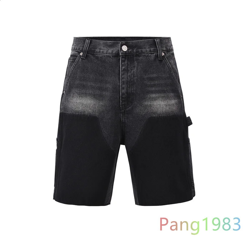 Summer Style Solid Color Denim Shorts Men Women Fashionable Versatile Shorts 240701