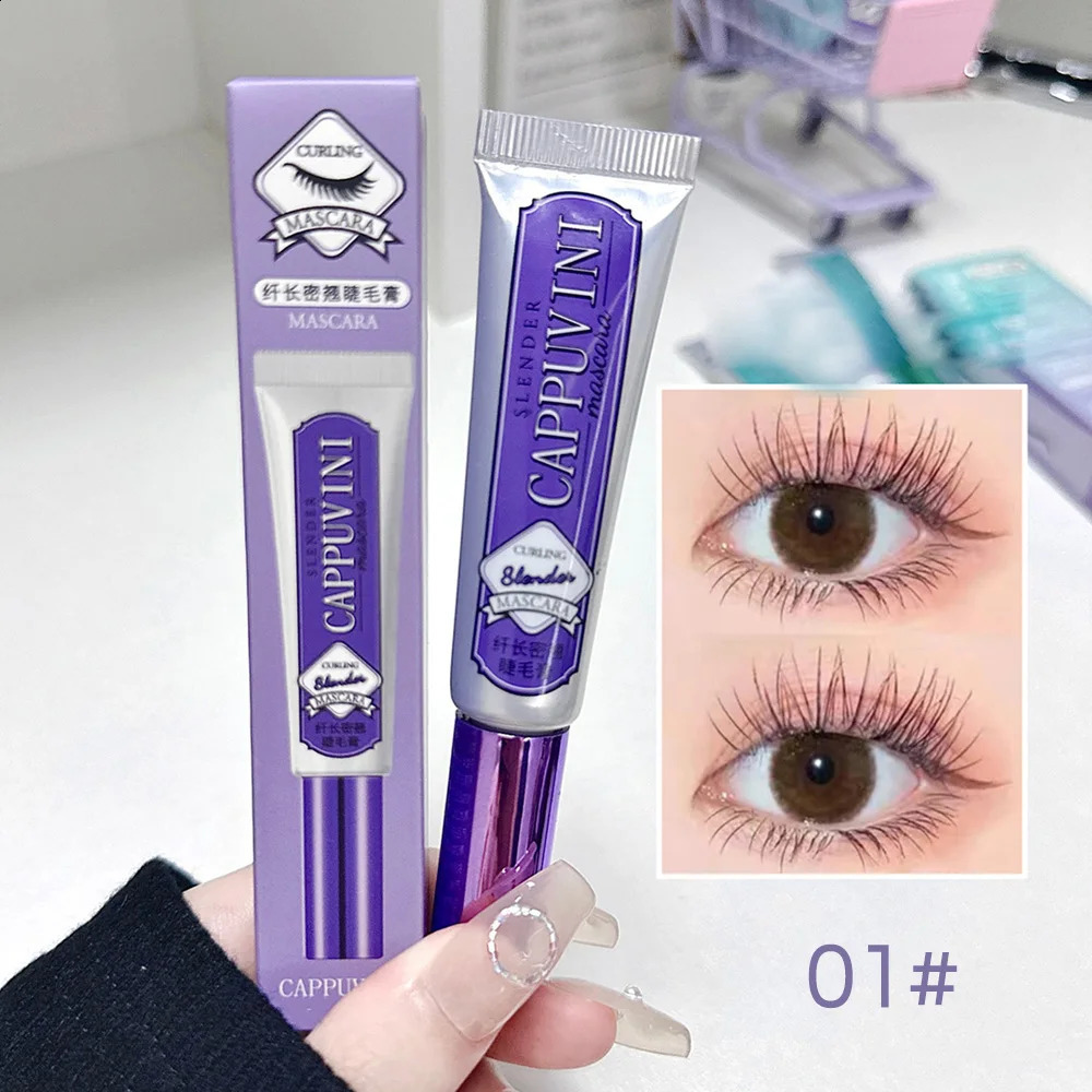 Cappuvini Mascara Natural Thick Curling Long-Lasting Quick-Drying And Anti-Scratch Eyelashe BLack And Brown Mascara Tube o240701