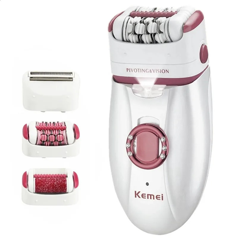 3in1 Electric Women Epilator Female Shaver Leg Body Lip Chin Lady Bikini Trimmer Hair r 240701