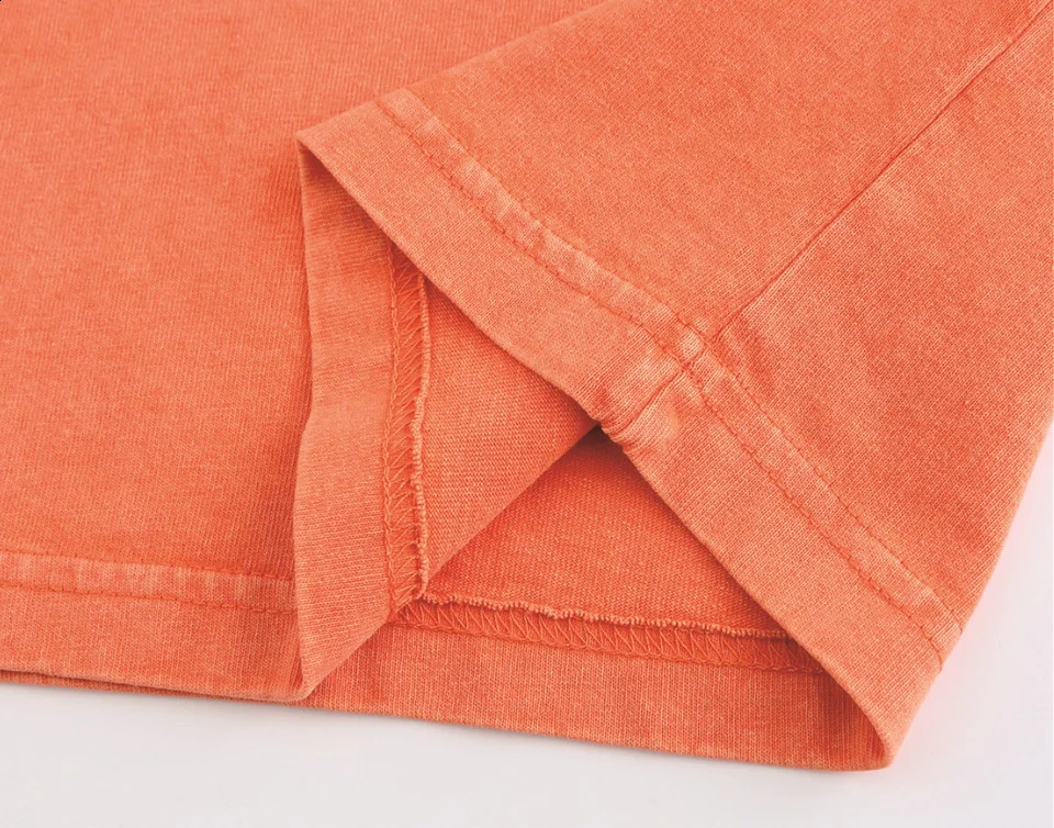 Wholesale 280gsm heavy weight T Shirt Men Hip Hop Vintage Washed Oversized Streetwear 100% Cotton T-shirt 240701