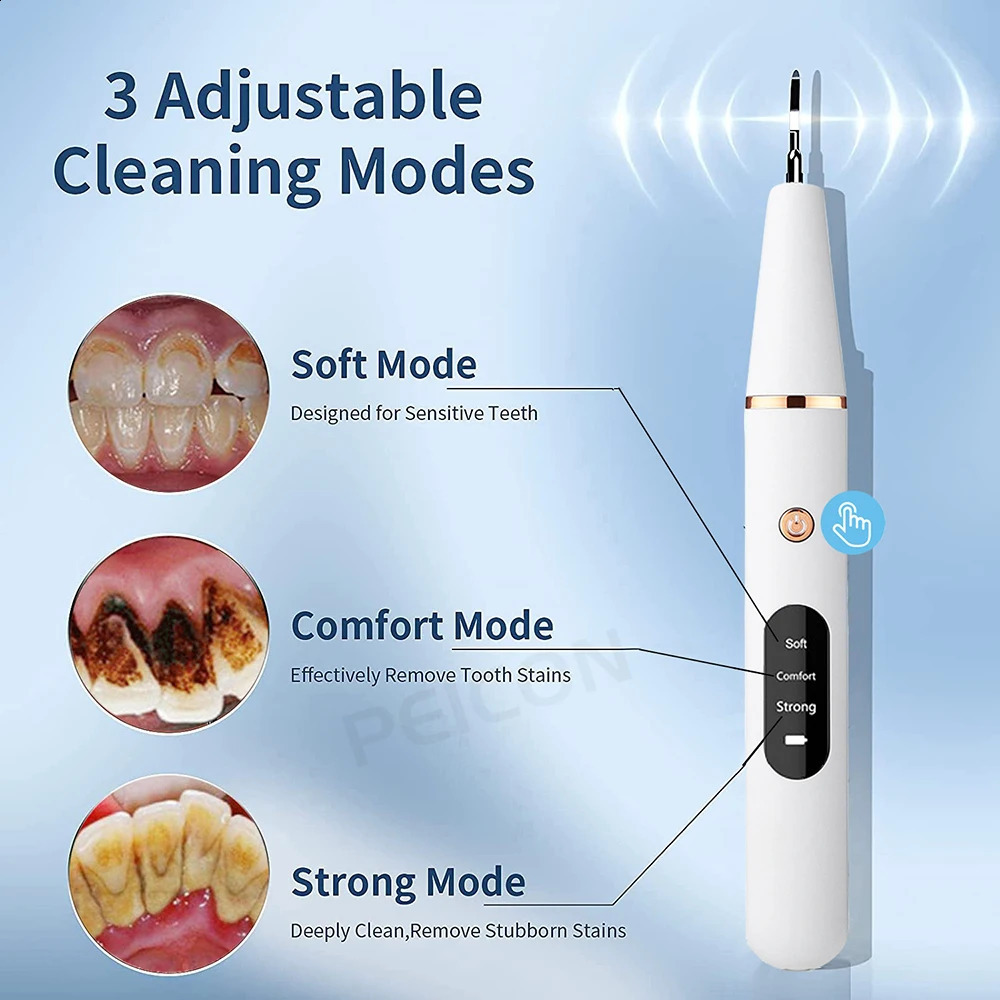 Ultrasonic Dental Tartar r Electric Ultra Sonic Dental Calculus r Plaque Removal Dental Tartar Eliminator 240701