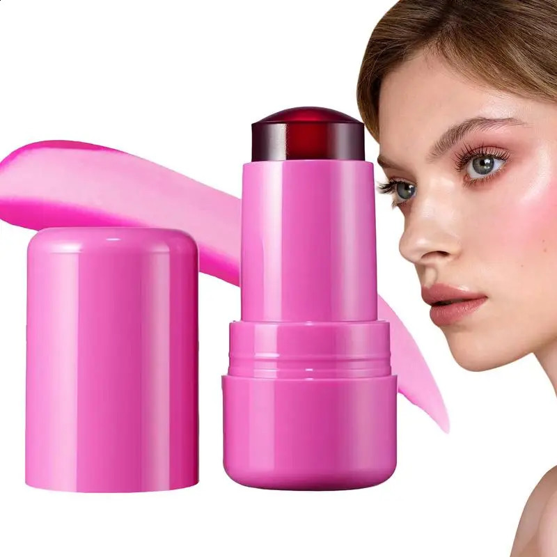 3-in-1 Cheek Lip Tinted Moistured Blush Milk Makeup Water Jelly Tint Cheek Lip Brighten Cream Stick Matte Contour Makeup o240701