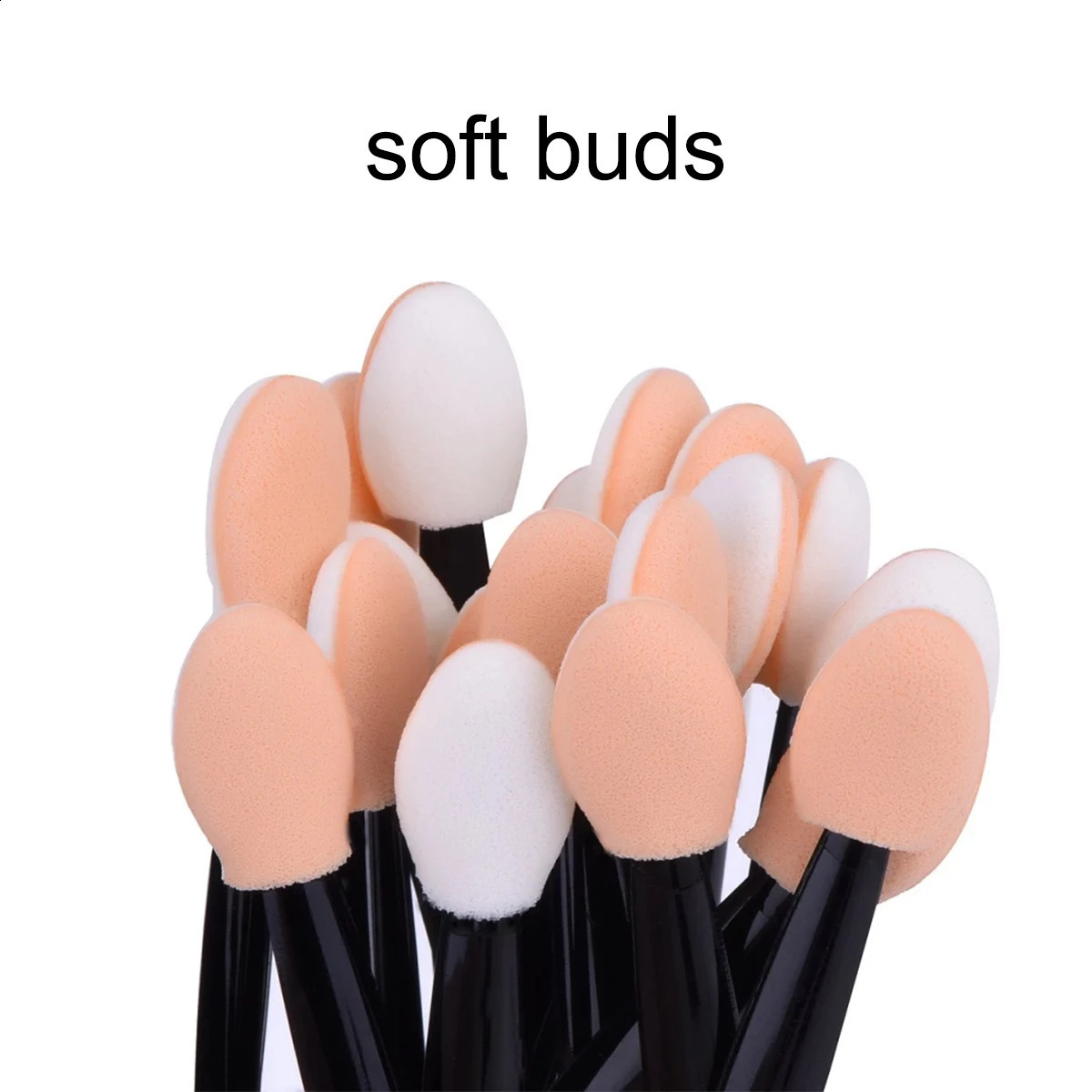 Kekelala Wholesale 5030Pcs Disposable Eyeshadow Brush Portable Double End Sponge Eye Shadow Applicators Beauty Makeup Tools 240701