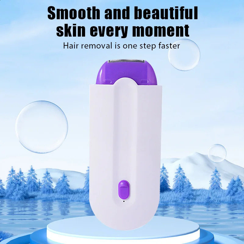 Painless Kit Epilator USB Rechargeable Women Body Face Leg Bikini Hand Shaver Hair r 240701