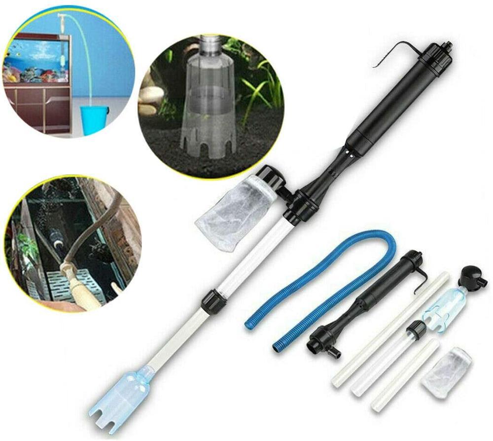 Electric Water Changer Vacuum Siphon Pump Waste Removal Gravel Cleaner Water Change Pump Aquarium Fish Tank Pipe Filters Tools