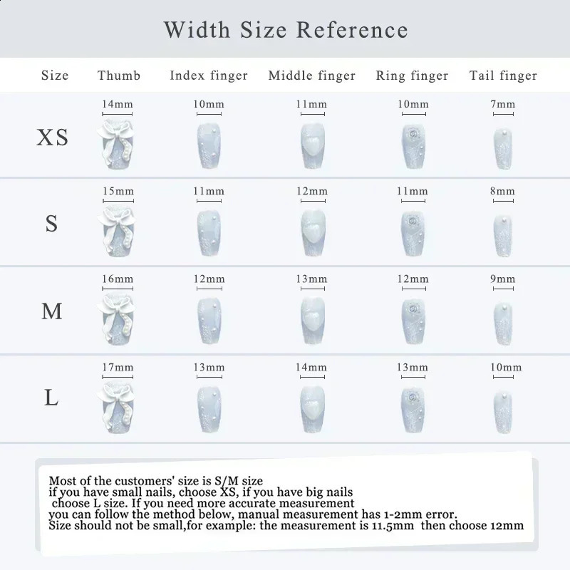 10Pcs Long Almond Handmade Press on Nails Fake Nails with Love Rhinestone Decoration Wearable Stick-on Nails False Nail 240701