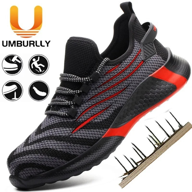 Men Work Safety Shoes Anti-puncture Working Sneakers Male Indestructible Work Shoes Men Boots Lightweight Men Shoes Safety Boots 240702