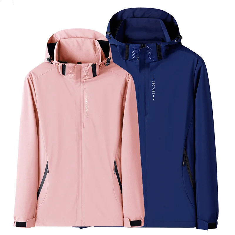 2024 Spring Autumn Mens Womens Windproof Waterproof Casual Mountaineering Clothes Camping Hiking Quick Drying Outdoor Jackets 240701