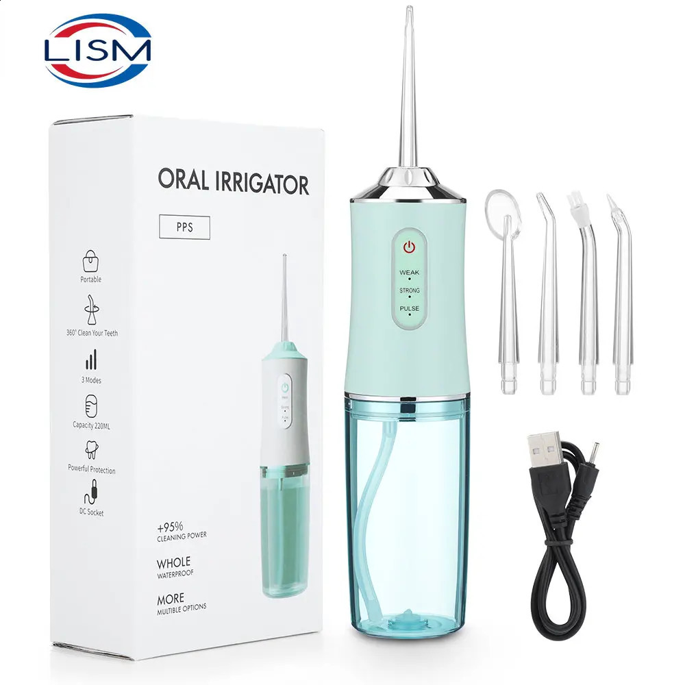 Portable Smart Electric Oral Irrigator Water Flosser Deodorizes Breath Freshens Breath Prevents Bad Germs 240701