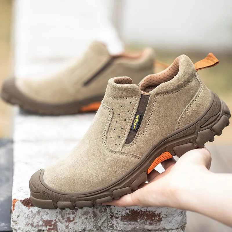 Men's work impact, anti puncture, steel wrapped head, electric welder step on safety shoes insulation f2d7