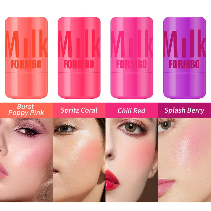 Original Milk Makeup Blush Stick Lip Tinted Cooling Water Jelly Tint Jelly Blush Stick Watercolor Multi-Use Matte Blush Makeup o240701