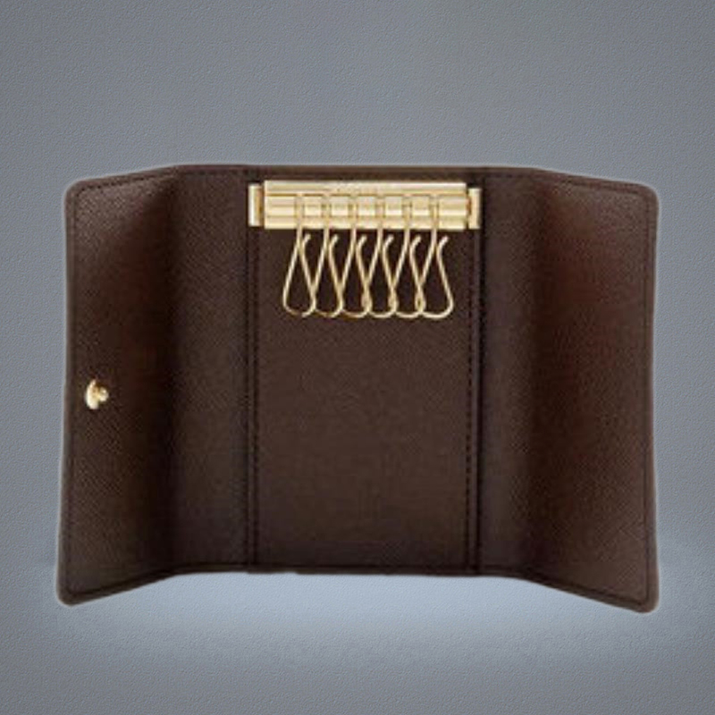 Key Wallets key hold selling 6 KEY HOLDER top qualiy Coated canvas real Leather Lining Fashion wallet Delivery8715291
