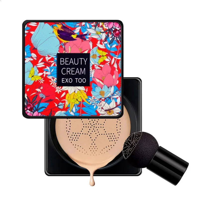 BB Cream Mushroom Head Air Cushion With Powder Puff Concealer CC Cream Moisturizing Brightening Foundation Base Makeup Cosmetics 240701