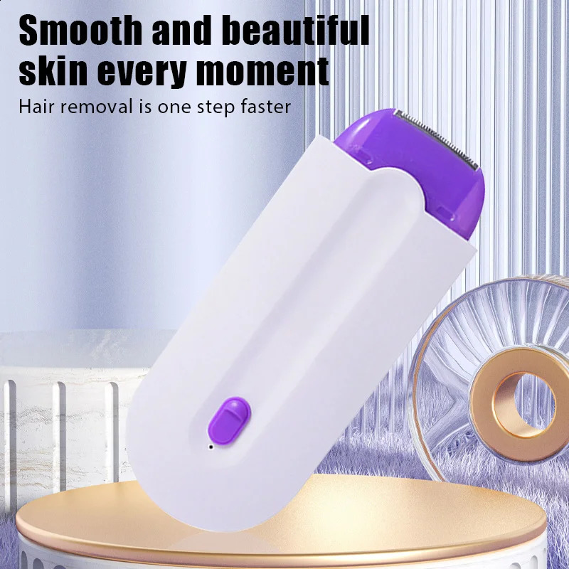 Rechargeablel Electric Painless Shaver Trimmer Safety Depilation Touch Removal for Face Arms Legs Bikini Shaver Hair Epilator 240701