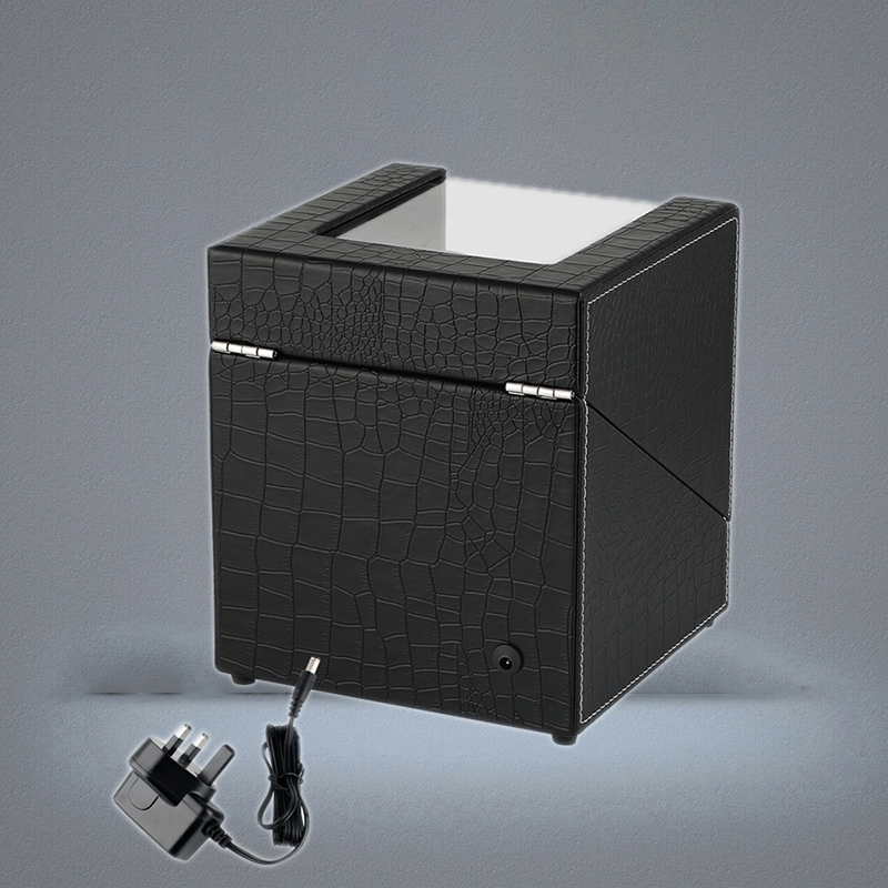 Black Automatic Watch Winder USUKAUEU Plug Adapter Mechanical Self Winding Box Double Motor Shaker Holders New Arrival
