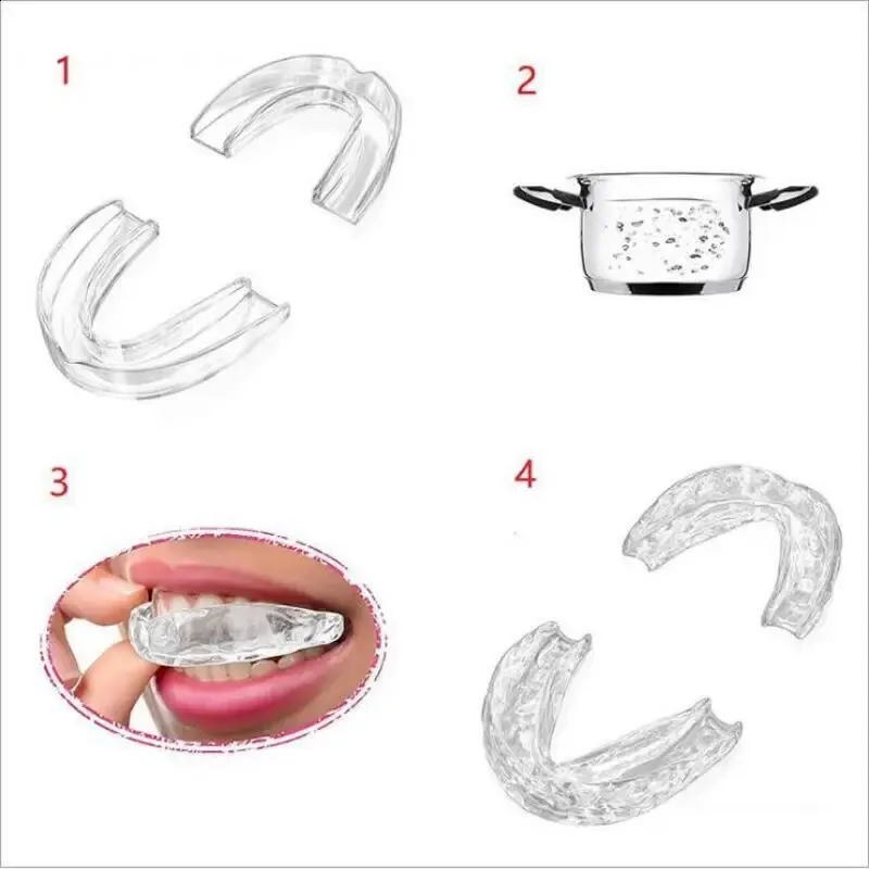 7pcs Dental Cold Light Gel Beautiful Tooth Denture Self-made Heat Curing Heat Forming Sleeve with Box Tooth r 240701