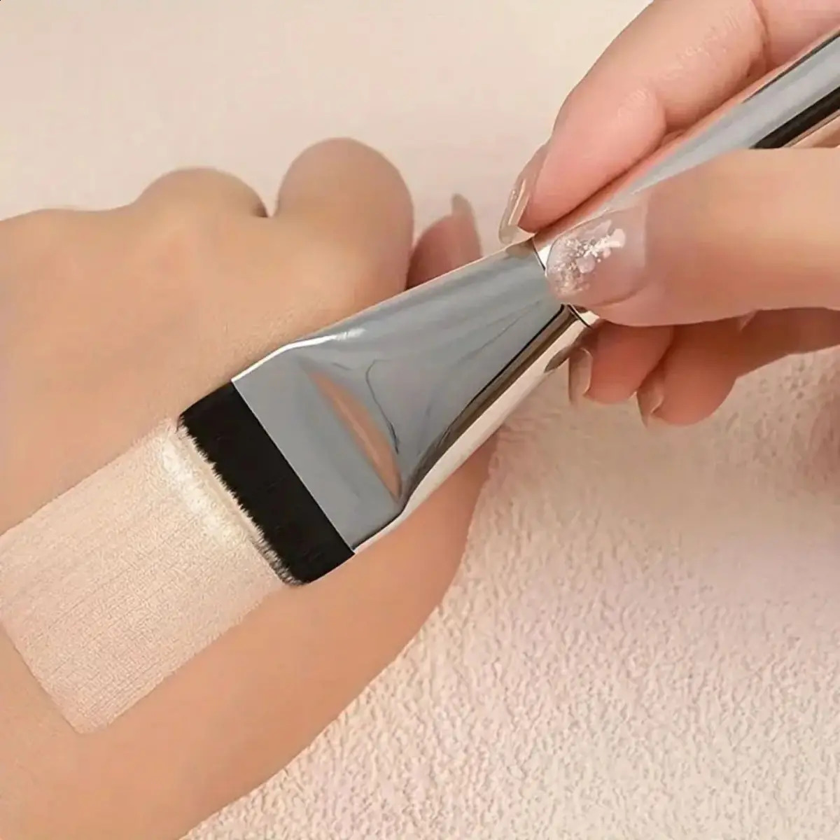 Flat-head Foundation Brush Ultra-thin Brush Head Traceless Gecomo Foundation Makeup Brush 240701