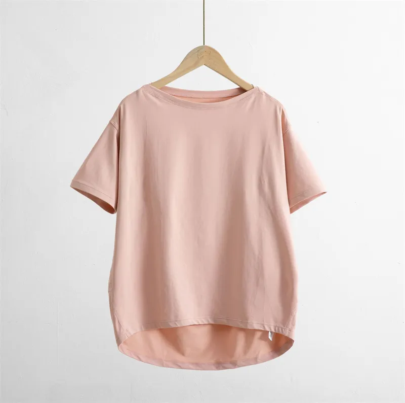 Womens Yoga Outfits Summer Shirts Girls Running Sport Short Sleeve T-shirts Ladies Casual Adult Sportswear Loose Exercise Fitness Wear Cotta
