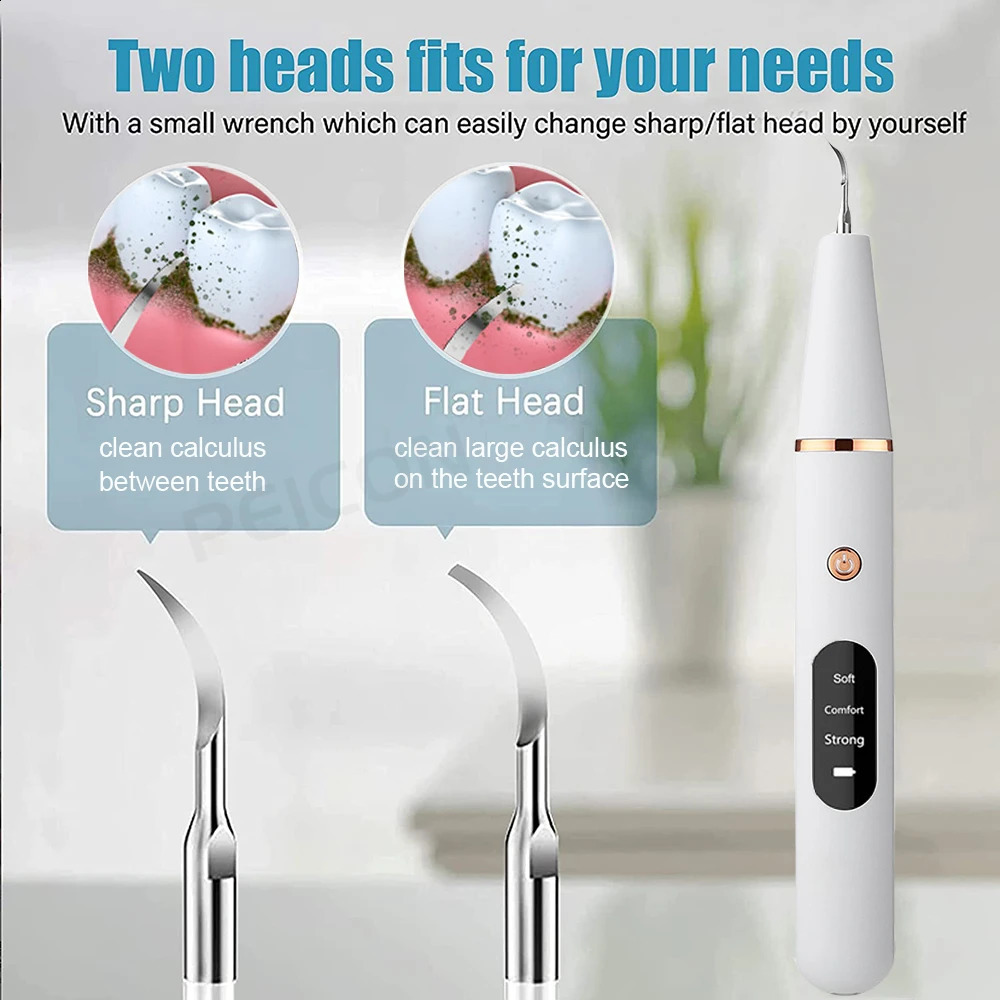 Ultrasonic Dental Tartar r Electric Ultra Sonic Dental Calculus r Plaque Removal Dental Tartar Eliminator 240701