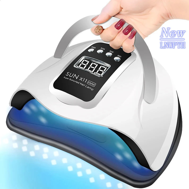 LED UV Nail Light Dryer For Nails Gel Polish With 66 LEDs 4 Timer Setting LCD Display Screen Auto Sensor Professional Nail Lamp 240701