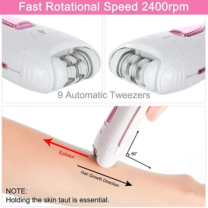 Rechargable Female Epilator Women Shaver Electric Lady Shaving Trimmer Bikini Leg Body Depilador 240701