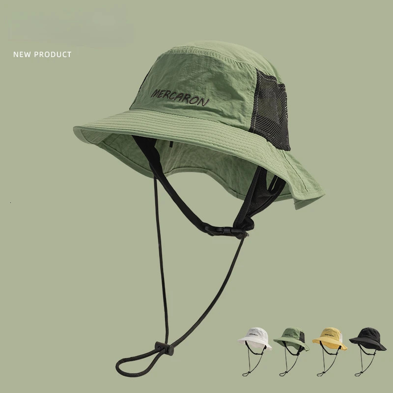Men Women Professional Outdoor Summer Sun Hat Big Eaves Light Thin Quick Drying Climbing Hat Travel Sunscreen Bucket Hat 240626