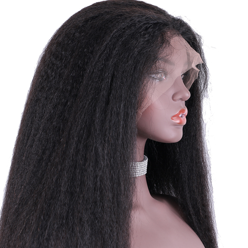 Yaki Straight 13X4 Lace Frontal Wig Human Hair Wig For Black Women Yaki HD Transparent Glueless Lace Front wigs Pre Plucked