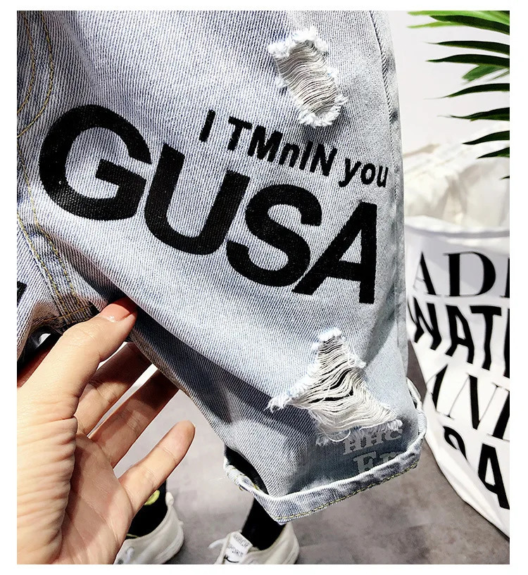 Fashion Toddler Boy Jeans Short Pants Hole Shorts Summer Kids Children Casual Shorts Trousers 2-6Years 240701