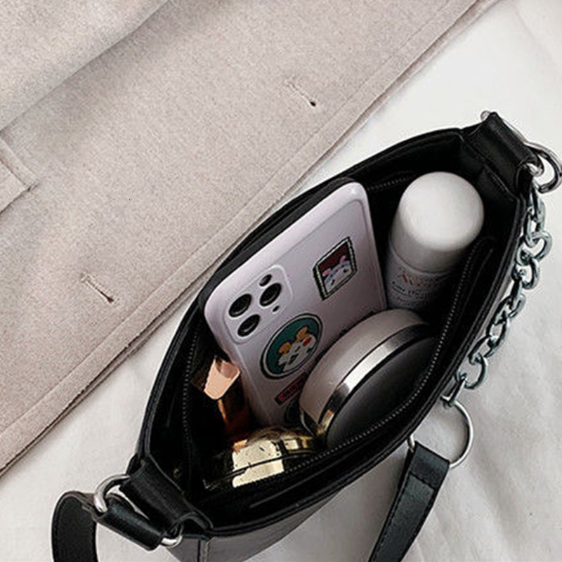 Fashion Chains Underarm For Women PU Leather Shoulder Solid Color Bag Designer Lady Handbag Armpit Totes Bolsa H7.2#18
