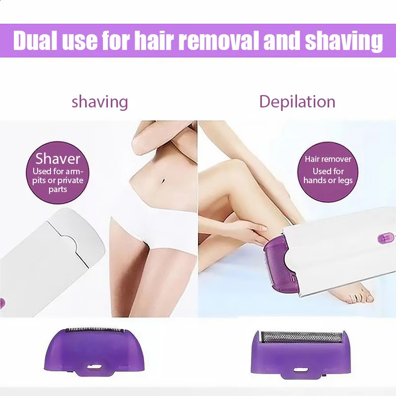 Rechargeablel Electric Painless Shaver Trimmer Safety Depilation Touch Removal for Face Arms Legs Bikini Shaver Hair Epilator 240701