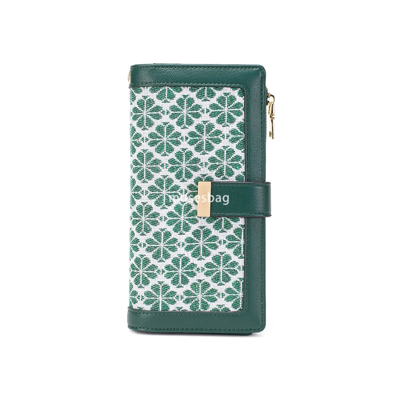 High end women's fashionable and minimalist long passport bag with colorful and versatile patterns zero wallet buckle lightweight and multifuncti
