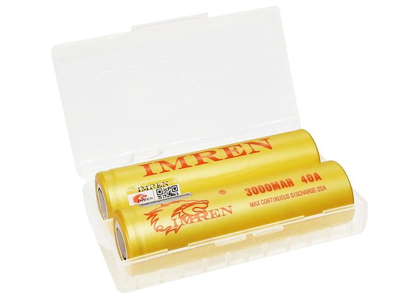 High Capacity IMREN IMR18650 3000mAh 3.7V 40A Rechargeable Li-Ion Battery - Ideal for Headlamps & Flashlights