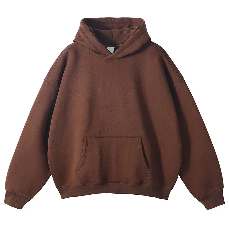 500 Grams Cotton Thick Hoodie MenAutumn Winter Warm TopsLambswool Fleece Fashion Womens Jogger SweatshirtHeavy Weight 17.6 oz 240701