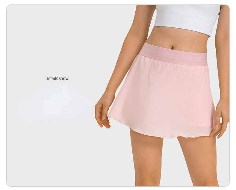 Ladies' yoga dress, comfortable, nude, anti-glare, tennis quick-drying, breathable, loose and casual yoga sports dress