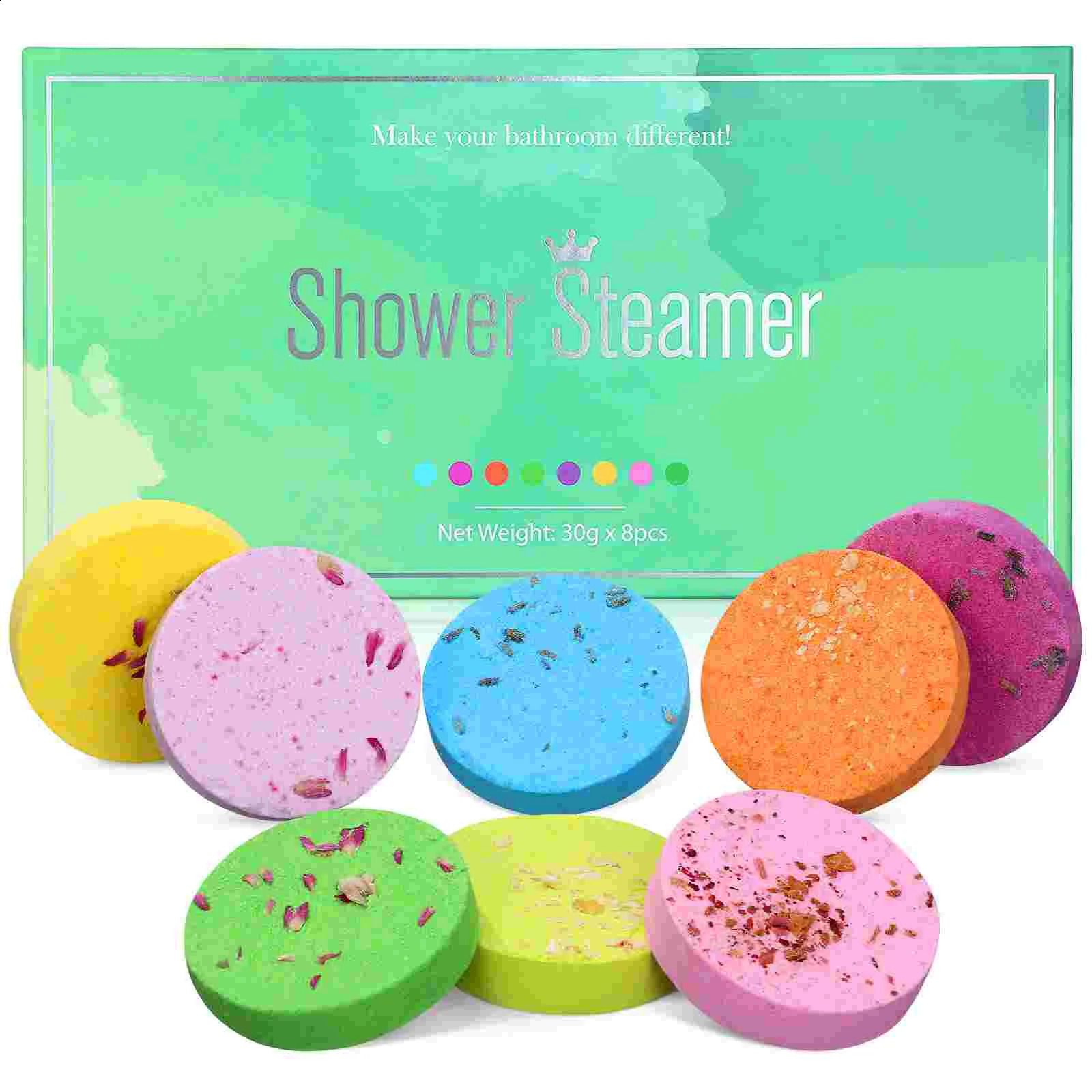 8 Fragrant shower tablets Vanilla Body Wash Women's tablet Tools Natural bath salts Sea Salt Children's Baby Home 240701