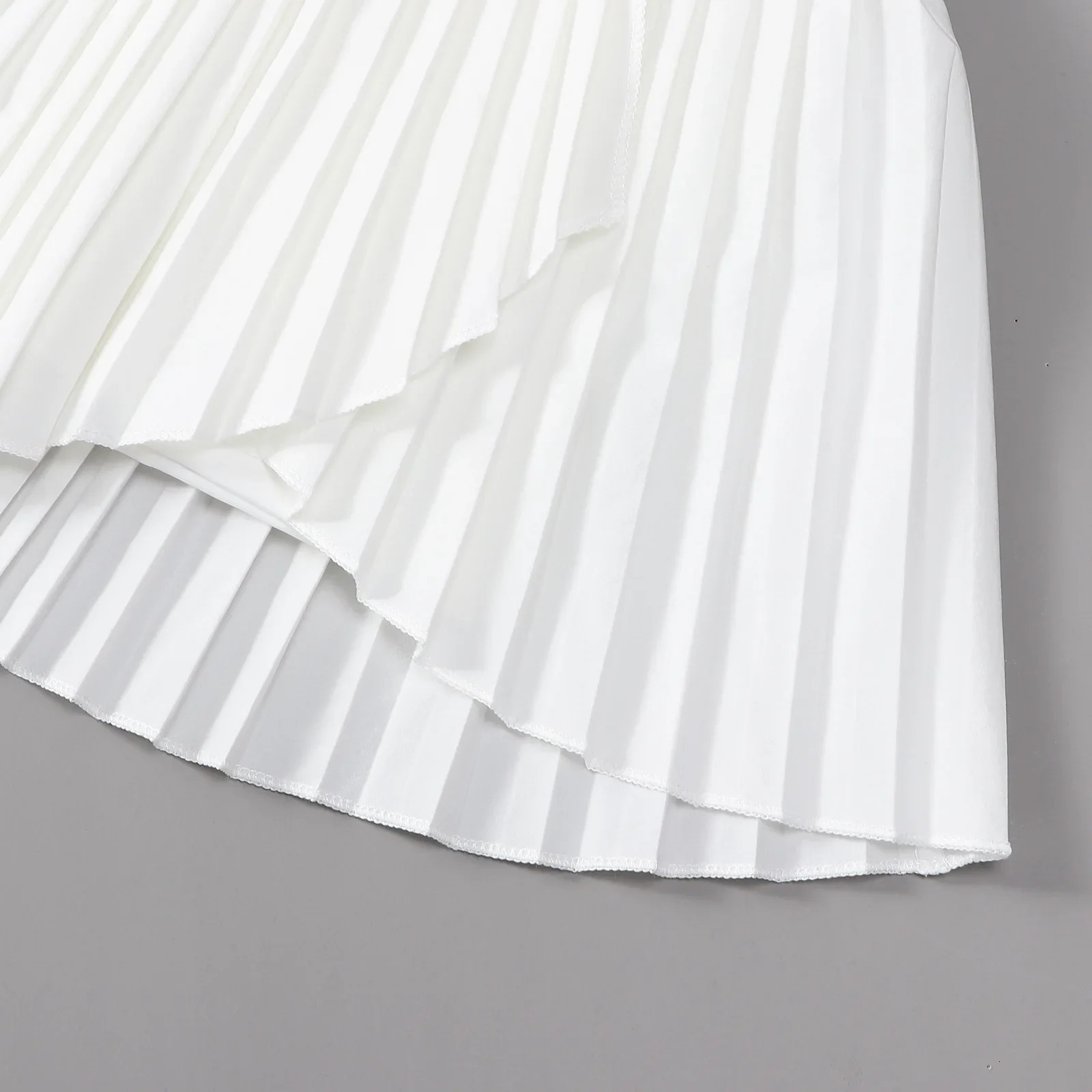 A-line Skirt for Kids High Waist Thin Irregular Pleated Skirt Girls Short Fashion Tennis Baseball Sport All-match Children Skirt 240701