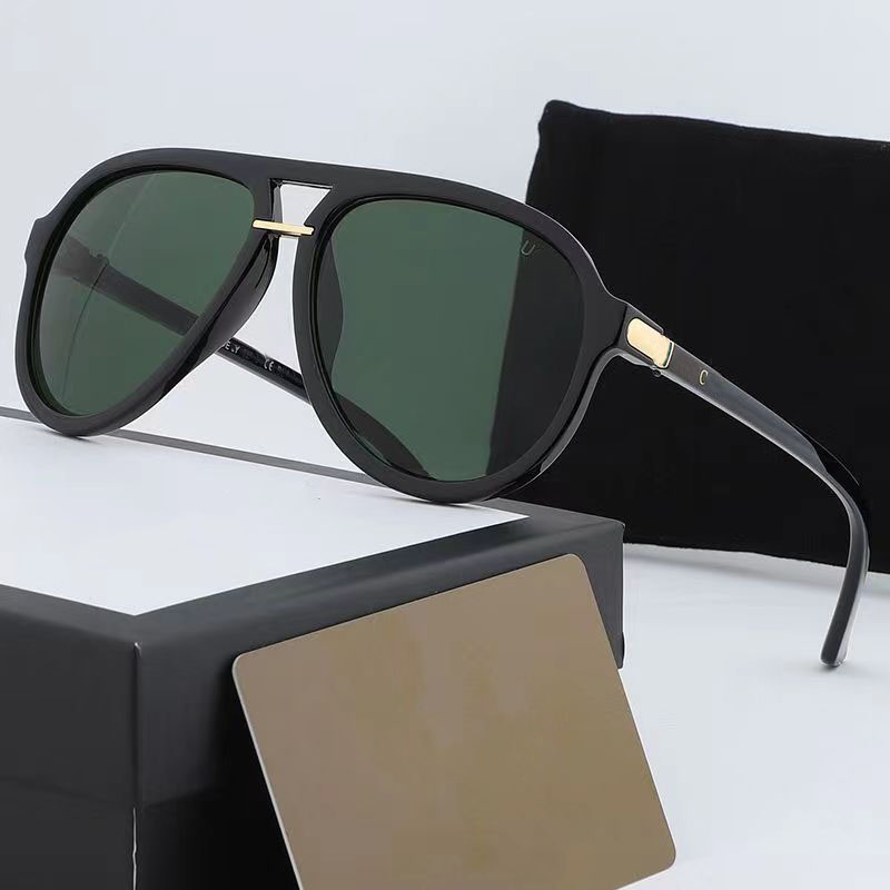 Top grade sunglasses fashionable and classic designer polarized luxury sunglasses metal frame Polaroid lenses men's and women's sunglasses UV400 eyewear strap box
