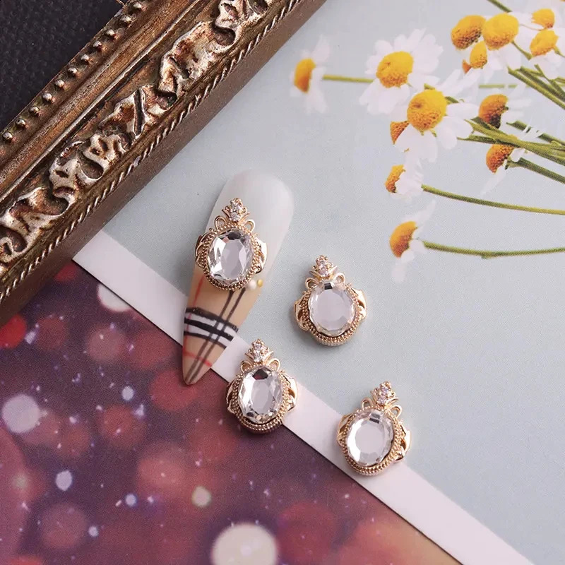 10pcs TN4915 Alloy Zircon mirror Nail Art Crystals nail jewelry Rhinestone nails accessories supplies decorations charms 240701