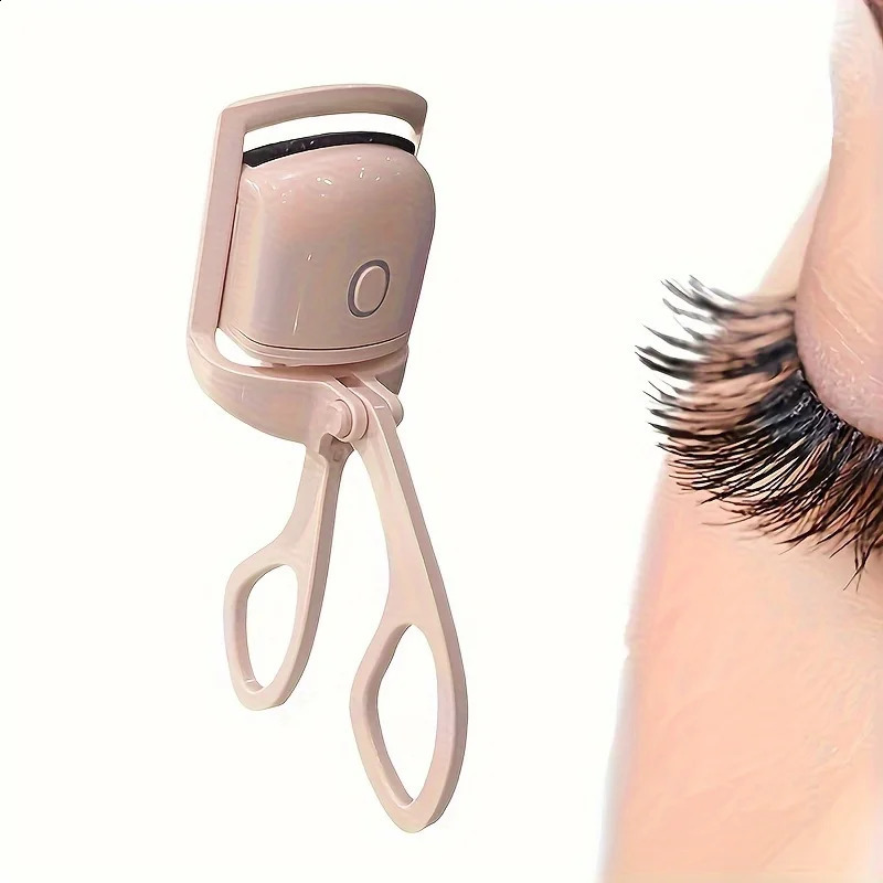 Electric Heated Eyelash Curler Eyelashes Curls Thermal Eyelash Curler Temperature Control Charging Mini Long Lasting Makeup Tool 240701