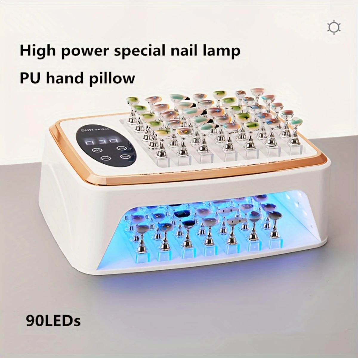 380W Professional Nail Dryer 90 Leds Nail Dryer UV Lamp for Curing All Gel Nail Polish Motion Sensing Manicure Pedicure 240701