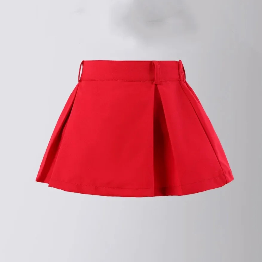 A-line Skirt for Kids High Waist Thin Irregular Pleated Skirt Girls Short Fashion Tennis Baseball Sport All-match Children Skirt 240701