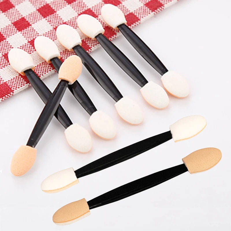Kekelala Wholesale 5030Pcs Disposable Eyeshadow Brush Portable Double End Sponge Eye Shadow Applicators Beauty Makeup Tools 240701