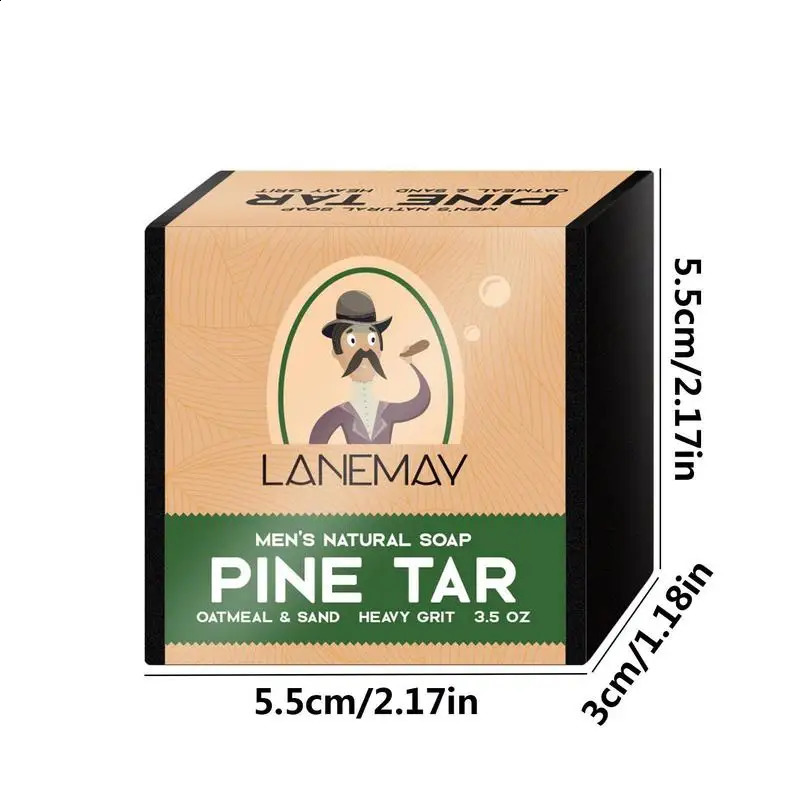 Mens Soap men natural soap Mite Removing Natural Bar Soap Deep Cleansing Pores Dirt For Men Pine Tar Soap 240701