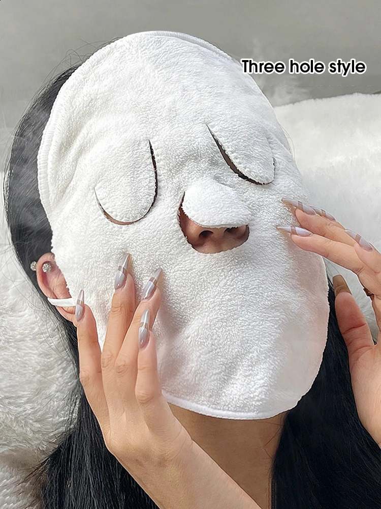 compress towel hanging ear soft skin-friendly steam heating cold compress face towel wet compress irrigation face towel 240701