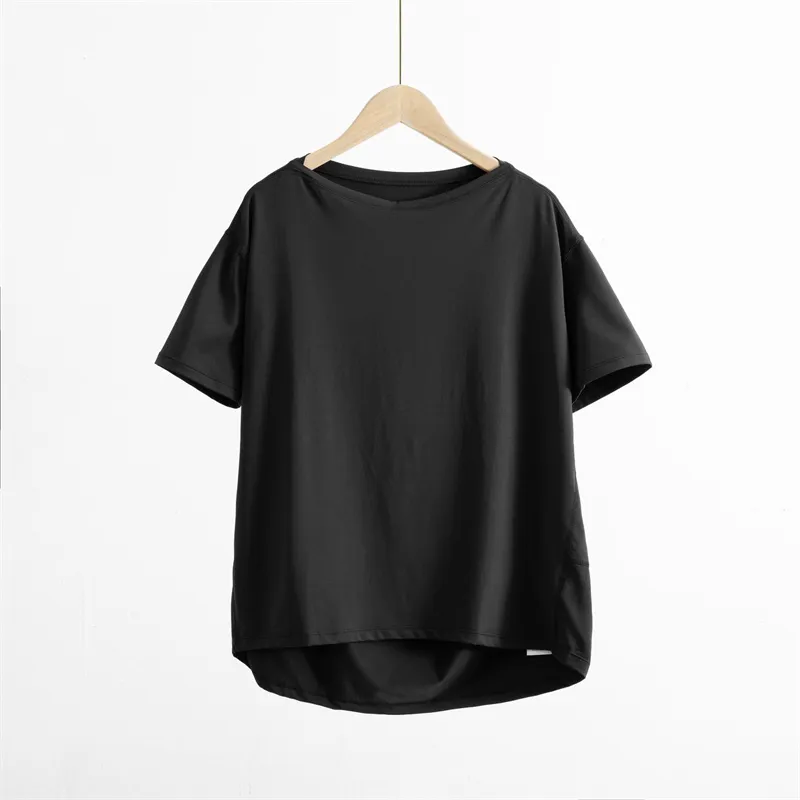 Womens Yoga Outfits Summer Shirts Girls Running Sport Short Sleeve T-shirts Ladies Casual Adult Sportswear Loose Exercise Fitness Wear Cotta