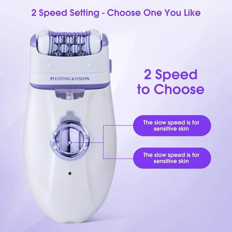 3in1 Electric Women Epilator Female Shaver Leg Body Lip Chin Lady Bikini Trimmer Hair r 240701