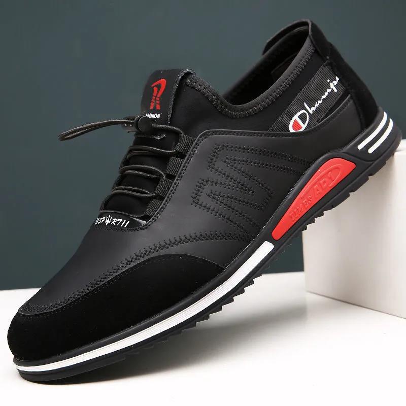 2024 spring new low-top fashion trend lace-up business casual leather shoes leather surface breathable invisible height-increasing men's shoes